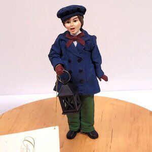 Village Caroler Boy Christmas Around the World Steven Evan Clothtique 9.5"H